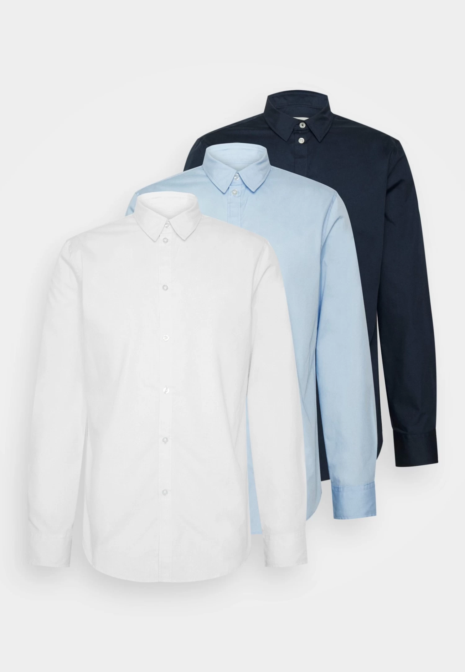 Pier One 3 Pack - Camisa Elegante - White/Light Blue/Dark Blue 6 Pier One 3 Pack - Camisa Elegante - White/Light Blue/Dark Blue - Imagen 6