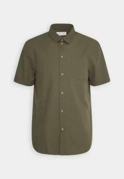 Pier One Seersucker Kent- Camisa - 604 - Olive