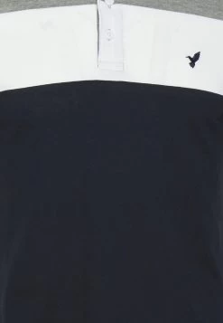 Pier One Polo - Grey/White/Dark Blue -Pier One f08270d6a8a84d55bc799f0afd2317b4