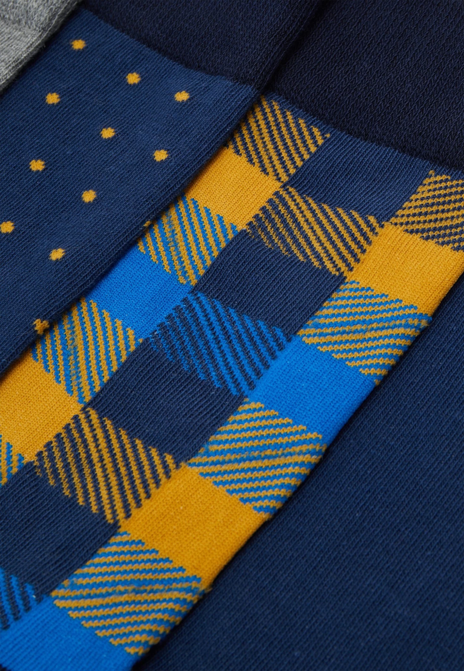 Pier One 5 Pack - Calcetines - Yellow/Dark Blue/Grey 3 Pier One 5 Pack - Calcetines - Yellow/Dark Blue/Grey - Imagen 3