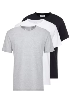 Pier One 3 Pack - Camiseta Básica - White/Black/Light Grey -Pier One f785e71fb58e4e639608a247ef343f6c scaled
