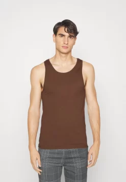 Pier One 3Pck Skin Tone Rib Vest- Camiseta Interior - Brown