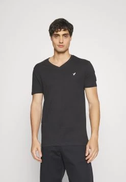 Pier One V Neck Bird Tonal 3 Pack - Camiseta Básica - White/Dark Green/Black -Pier One fb2018becdee4b1c81f7d032674f18f4