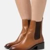 Pier One Leather- Botines - Cognac
